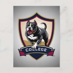 Carte Postale Pitbull à l'université : Logo