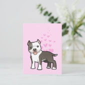 Carte Postale Pitbull / American Staffordshire Terrier Love (Debout devant)