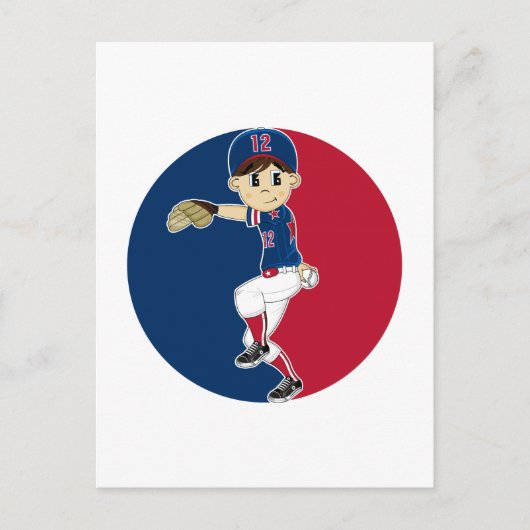 Carte postale Pitcher de base-ball (Devant)