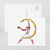Carte Postale Pitcher de softball féminin (Devant / Derrière)