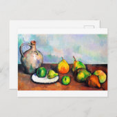Carte Postale Pitcher et Fruit, Paul Cezanne (Devant / Derrière)