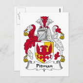 Carte Postale Pitman Family Crest (Devant / Derrière)
