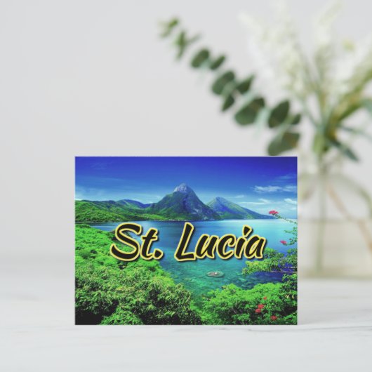 Carte Postale Pitons de Sainte-Lucie (Debout devant)