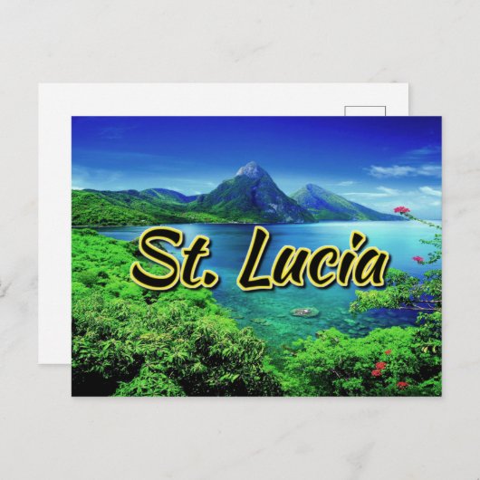 Carte Postale Pitons de Sainte-Lucie (Devant / Derrière)
