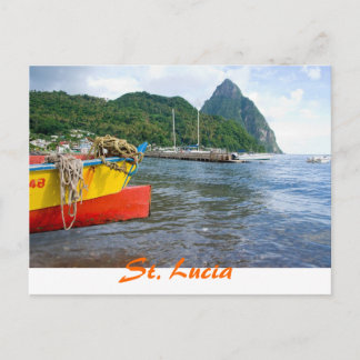 Carte Postale Pitons, Sainte-Lucie de Soufrière
