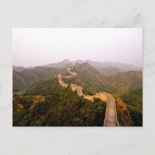 Carte Postale Pittoresque coloré à la grande muraille de Chine e