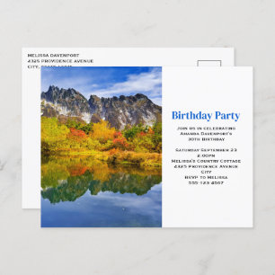 Carte Postale Pittoresque Country Mountains et Lake Birthday Par