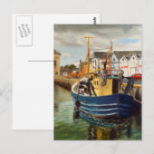 Carte Postale Pittoresque Galway City Irlande Bateau de pêche (Devant / Derrière)
