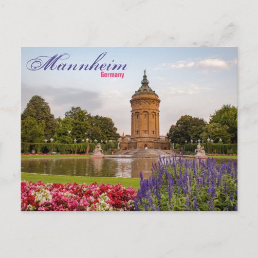 Carte postale Pittoresque Mannheim Allemagne Tower (Devant)