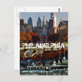 Carte Postale Pittoresque Philadephia (Devant / Derrière)