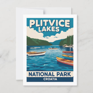 Carte postale pittoresque Plitvice Lakes Croatia -