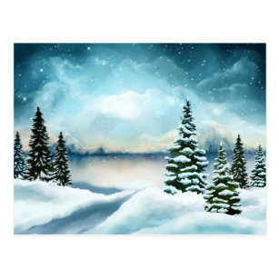 Cartes Postales Paysage Montagne Noel Originales Zazzle Be