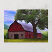 Carte Postale Pittoresque Rustique Feuille d'érable d'automne (Devant)