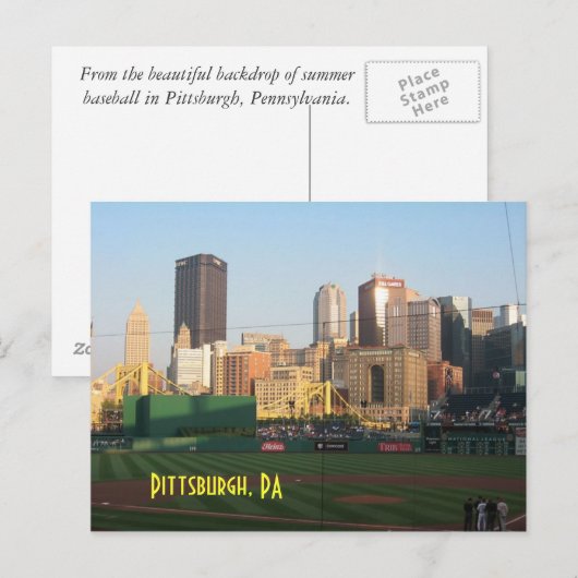 Carte postale Pittsburgh (Devant / Derrière)
