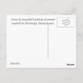 Carte postale Pittsburgh (Dos)