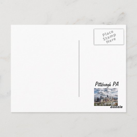 Carte Postale Pittsburgh (Dos)