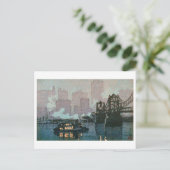 Carte Postale Pittsburgh à la nuit, Hiroshi Yoshida, coupe de bo (Debout devant)