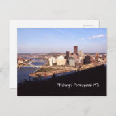 Carte Postale Pittsburgh aérien Pennsylvanie City & Bridges 1970 (Devant / Derrière)