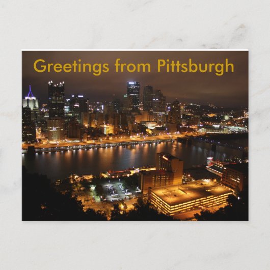 Carte Postale Pittsburgh du centre, salutations de Pittsburgh (Devant)