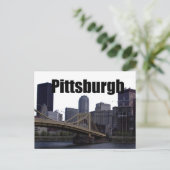 Carte Postale Pittsburgh PA Skyline avec Pittsburgh dans le ciel (Debout devant)