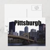 Carte Postale Pittsburgh PA Skyline avec Pittsburgh dans le ciel (Devant / Derrière)