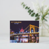 Carte Postale Pittsburgh par nuit (Debout devant)