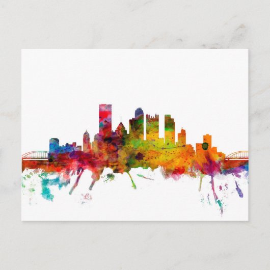 Carte Postale Pittsburgh Pennsylvania Skyline (Devant)