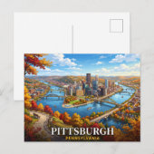 Carte Postale Pittsburgh Pennsylvanie (Devant / Derrière)