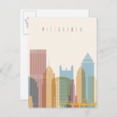 Carte Postale Pittsburgh, Pennsylvanie | Ville Skyline (Devant / Derrière)
