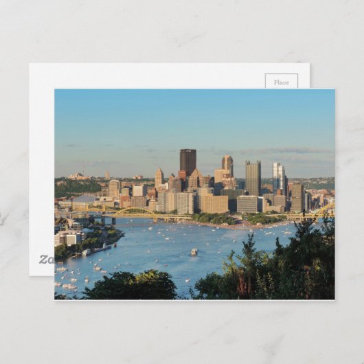 Carte Postale Pittsburgh Skyline (Devant / Derrière)