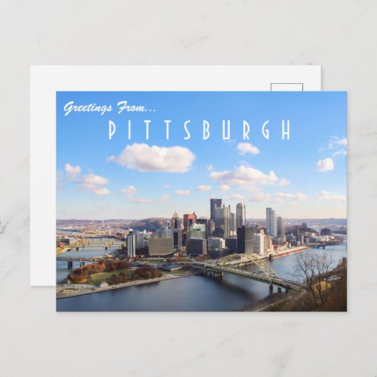 Carte postale Pittsburgh Skyline (Devant / Derrière)