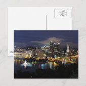 Carte Postale Pittsburgh Skyline à Dusk (Devant / Derrière)