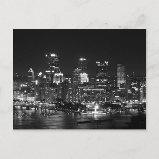 Carte Postale Pittsburgh Skyline la nuit (Devant)