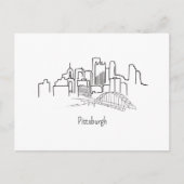 Carte Postale Pittsburgh Skyline Pittsburgh Illustration (Devant)