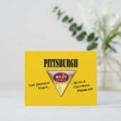 Carte Postale Pittsburgh, une ville boisée avec un problème de f (Debout devant)