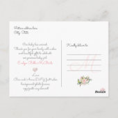 Carte Postale PixDezines Aquarelle Coton+Roses, Naissance de fil (Dos)