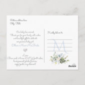 Carte Postale PixDezines Aquarelle Dusty Blue Eucalyptus Birth (Dos)