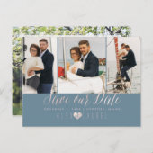 Carte Postale PixDezines Blush Pink Enregistrer la date do-it-yo (Devant / Derrière)