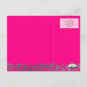 Carte Postale PixDezines Boroque Damask/Argent+Hot Rose (Dos)