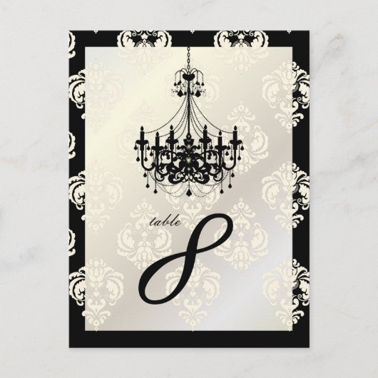 Carte Postale PixDezines Chandelier+Rossellini Damask (Devant)