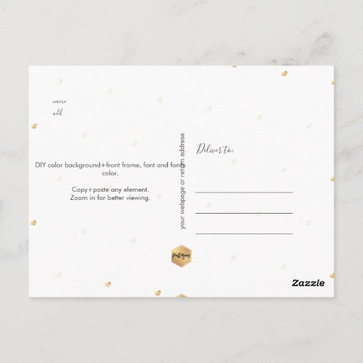 Carte Postale PixDezines do-it-yourself cadre Arc couleur Enregi (Dos)