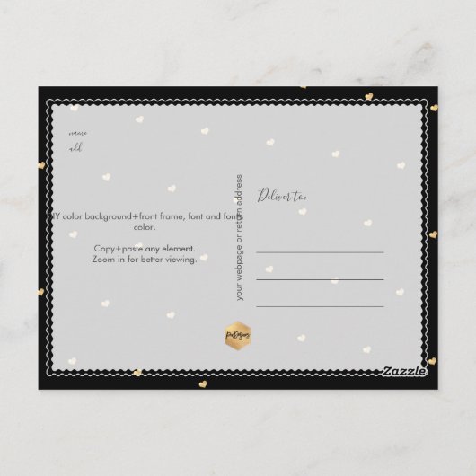 Carte Postale PixDezines do-it-yourself couleur Arch Frame Minim (Dos)