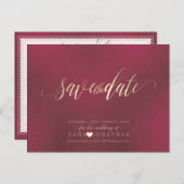 Carte Postale PixDezines Enregistrer la date/Gold Iridescente Bo (Devant / Derrière)