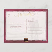 Carte Postale PixDezines Enregistrer la date/Gold Iridescente Bo (Dos)