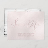 Carte Postale PixDezines Enregistrer la date/Iridescente Blush P (Devant / Derrière)