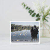 Carte Postale PixDezines Enregistrer le script manuscrit date/Co (Debout devant)