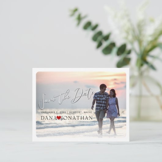 Carte Postale PixDezines Enregistrer le script manuscrit date/Co (Debout devant)