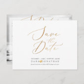 Carte Postale PixDezines Enregistrer le script Or Date/Iridescen (Devant / Derrière)