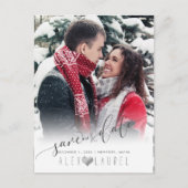 Carte Postale PixDezines Enregistrer notre date Calligraphie do- (Devant)