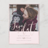 Carte Postale PixDezines Enregistrer notre date, Fun Script Poli (Devant)